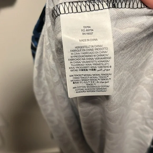 BODEN Laura Jersey Midi Shirt Dress, Blue, Geo Chain, Size 4L - Picture 11 of 12